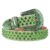 Green Shimmer Leather Strap with Green Color Diamond Rhinestone Belt